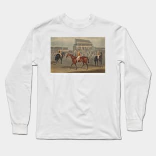 Racing - The Derby, 1847 - Cossack, Winner, the Property of T. H. Pedley Esq. Ridden by S. Templeman by Charles Hunt Long Sleeve T-Shirt